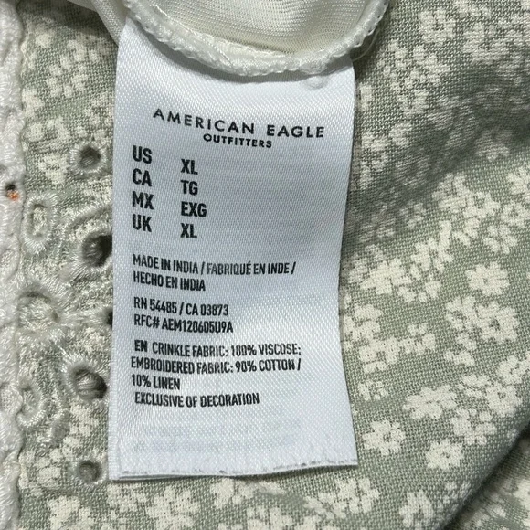 {XL} American Eagle Patchwork Prarie Eyelet Floral Lace Cottagecore Shorts - Picture 13 of 16